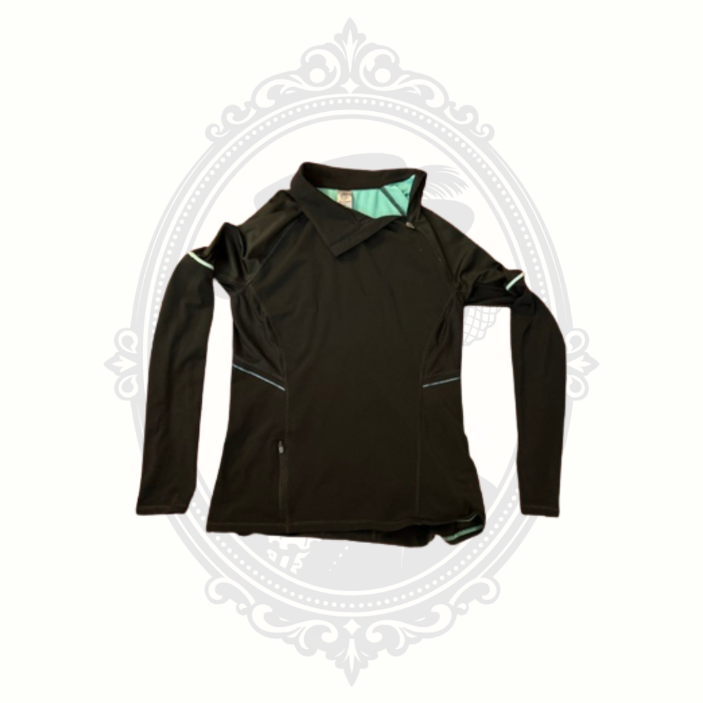 Champion C9 Women's Black Performance Mock Neck Running Top – Small – Reflective Athletic Shirt