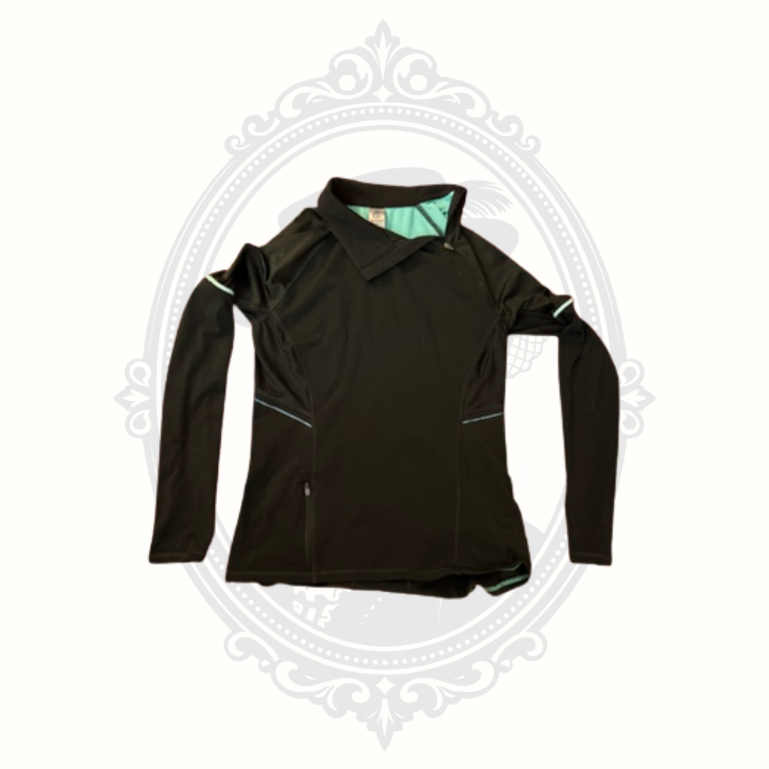 Champion C9 Women's Black Performance Mock Neck Running Top – Small – Reflective Athletic Shirt