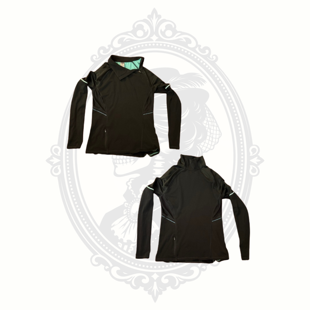 Champion C9 Women's Black Performance Mock Neck Running Top – Small – Reflective Athletic Shirt
