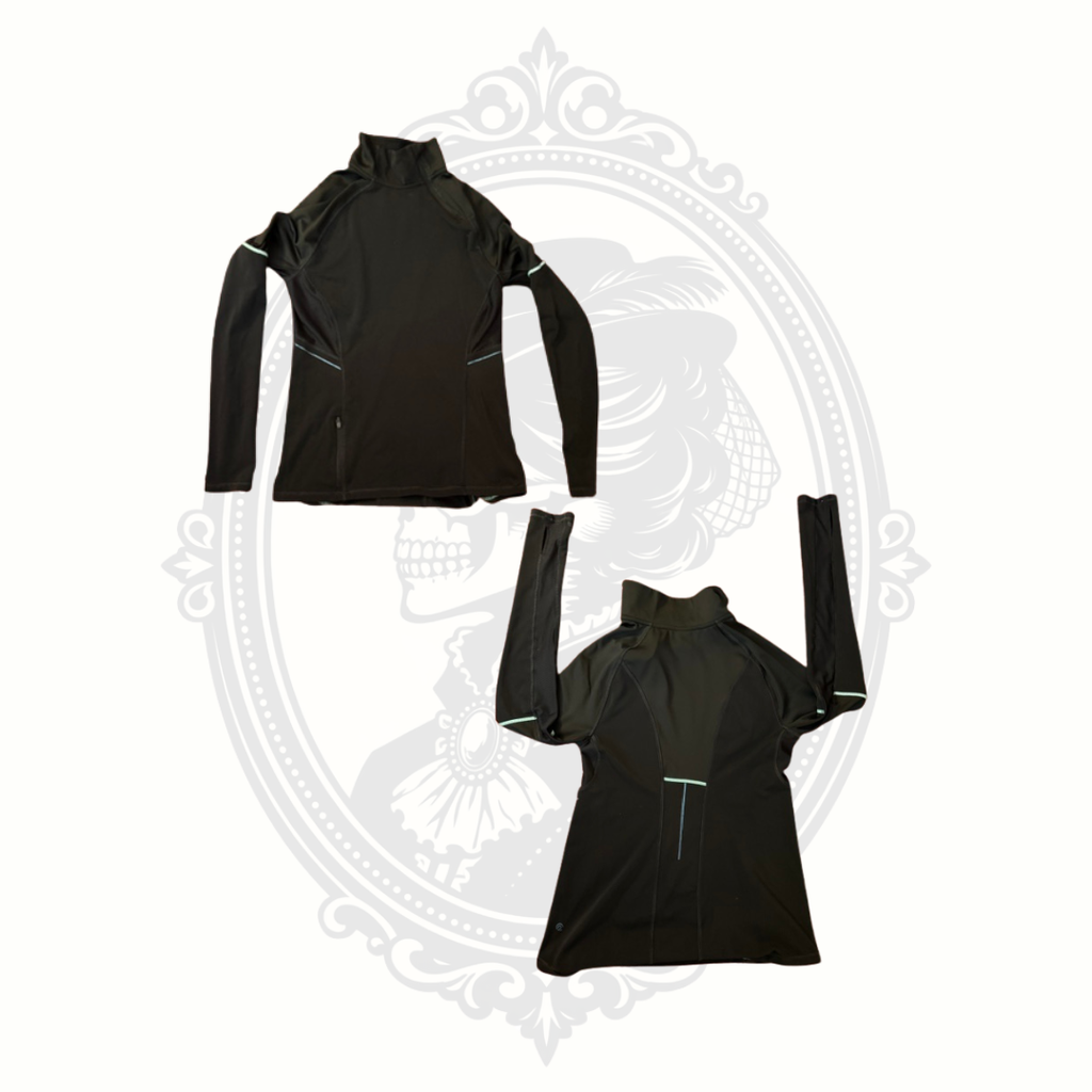 Champion C9 Women's Black Performance Mock Neck Running Top – Small – Reflective Athletic Shirt