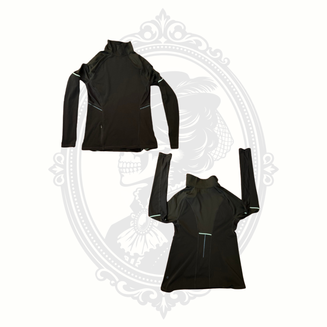 Champion C9 Women's Black Performance Mock Neck Running Top – Small – Reflective Athletic Shirt