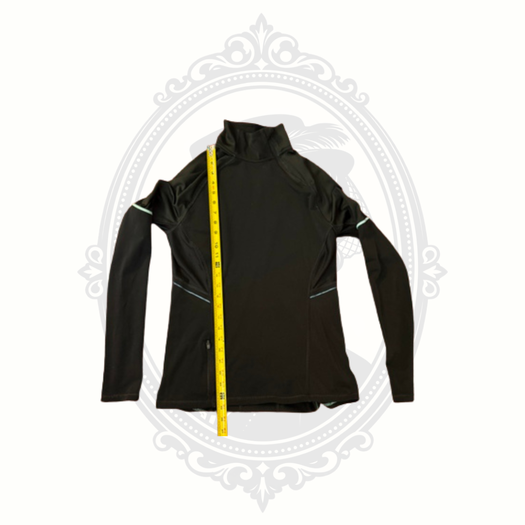 Champion C9 Women's Black Performance Mock Neck Running Top – Small – Reflective Athletic Shirt