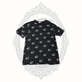 Champion Heritage Men's Black All Over Logo T-Shirt Size Large 100% Cotton