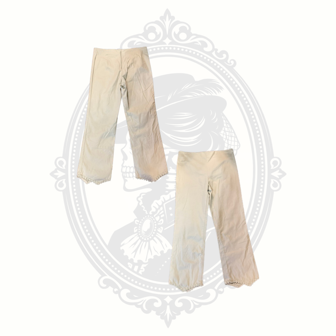 Vintage Choskey Champagne Two Piece Evening Pant Set Size Large Made in USA
