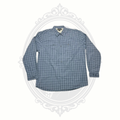 DRI-DUCK Men's Blue Plaid Performance Button-Up Shirt Large – Vented Back – Outdoor Hiking Fishing