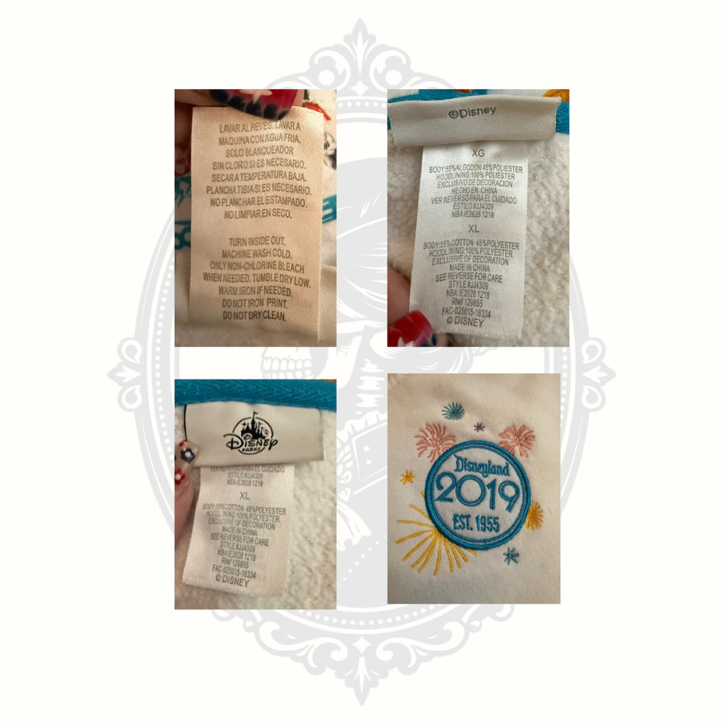 Disney Parks Disneyland 2019 Women's Zip Hoodie XL – Resort Exclusive