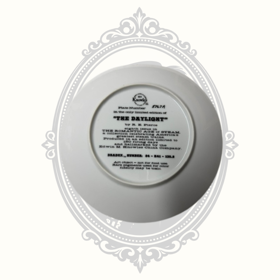 Edwin M. Knowles "The Daylight" Collector Plate – Romantic Age of Steam – R. E. Pierce – Limited Edition