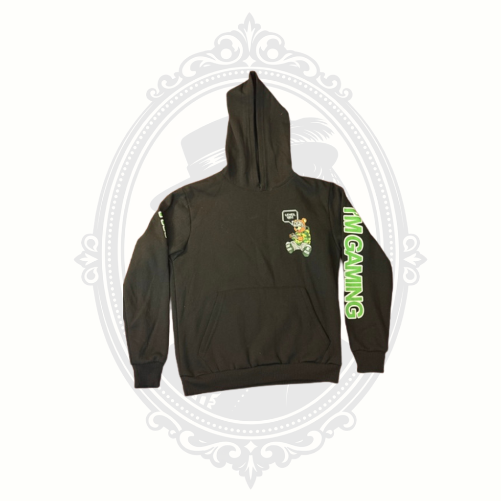Fresh Laundry Boys Gaming Hoodie Medium Black Level Up VR Bear Pullover