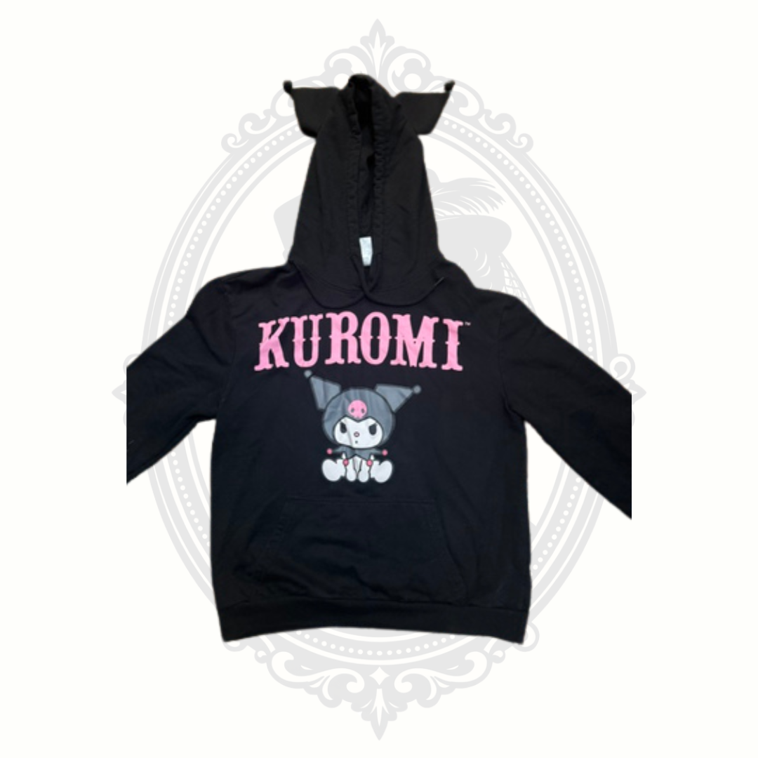 Kuromi Sanrio Black Ear Hood Hoodie Size Small Licensed Bioworld