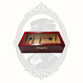 Glass Top Cedar Lined Cigar Humidor with Hygrometer & Humidifier Desktop Box