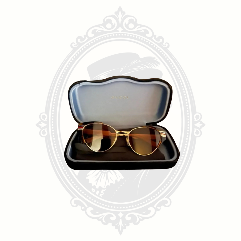 Authentic Gucci GG0522S Cat Eye Web Sunglasses Tortoise Sylvie Stripe with Case