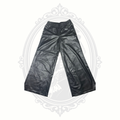 H&M Divided Black Faux Leather Wide Leg Pants – Women's Small – High Rise Pull-On