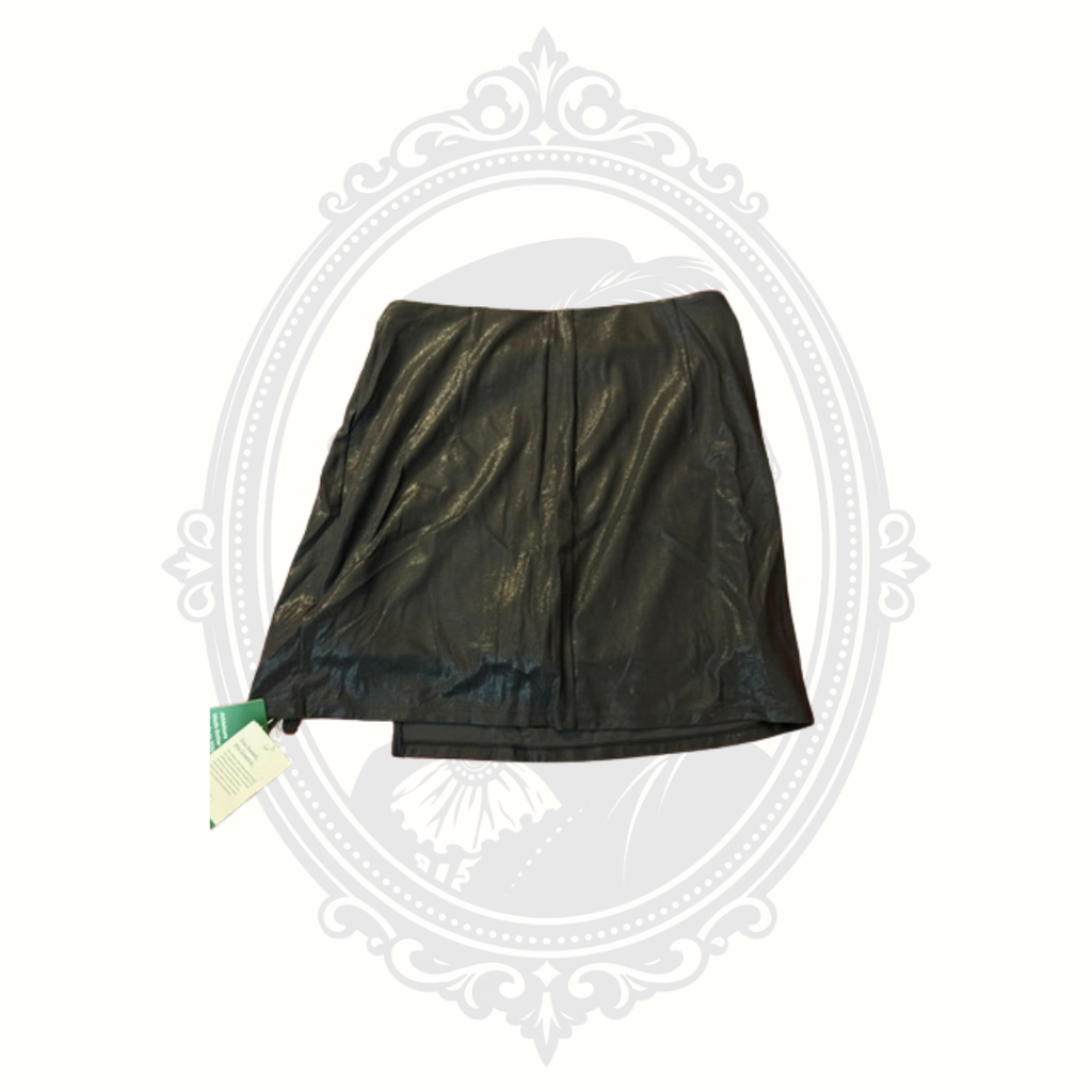 NWT Halara Faux Leather 2-in-1 Skort Women's Small Black Built-In Shorts