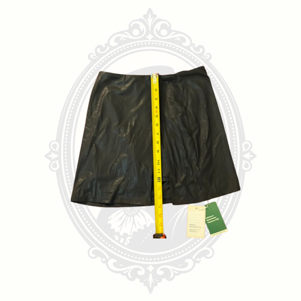 NWT Halara Faux Leather 2-in-1 Skort Women's Small Black Built-In Shorts