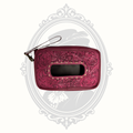 Hand Tooled Genuine Leather Rose Pink Floral Tissue Box Cover Holder Western Décor