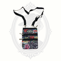 Harley-Davidson Floral Rose Hipster Crossbody Bag Multi Pocket Purse