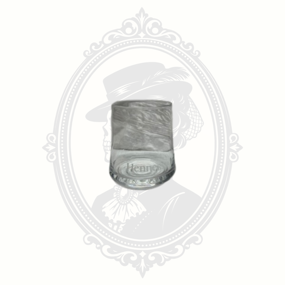 Hennessy Branded Rocks Glass – Heavy Whiskey Tumbler – Home Bar Cocktail Glass