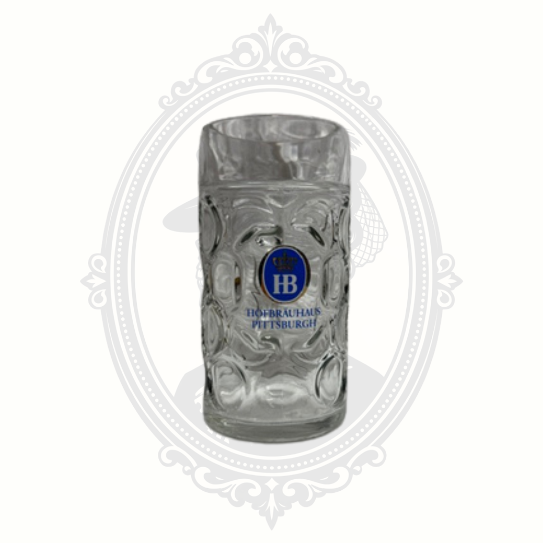 Hofbräuhaus Pittsburgh Glass Beer Stein Mug – Heavy Dimpled German Style Beer Mug