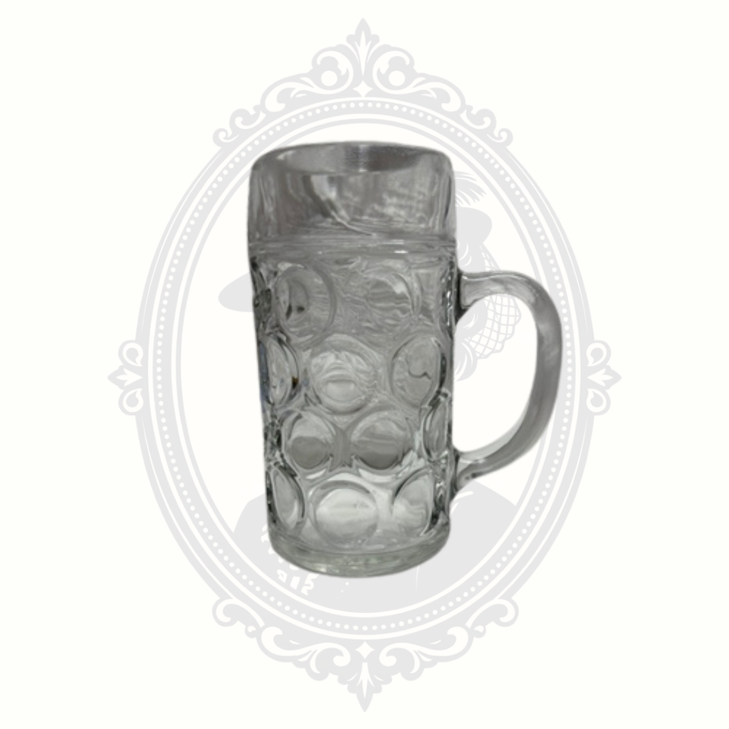 Hofbräuhaus Pittsburgh Glass Beer Stein Mug – Heavy Dimpled German Style Beer Mug