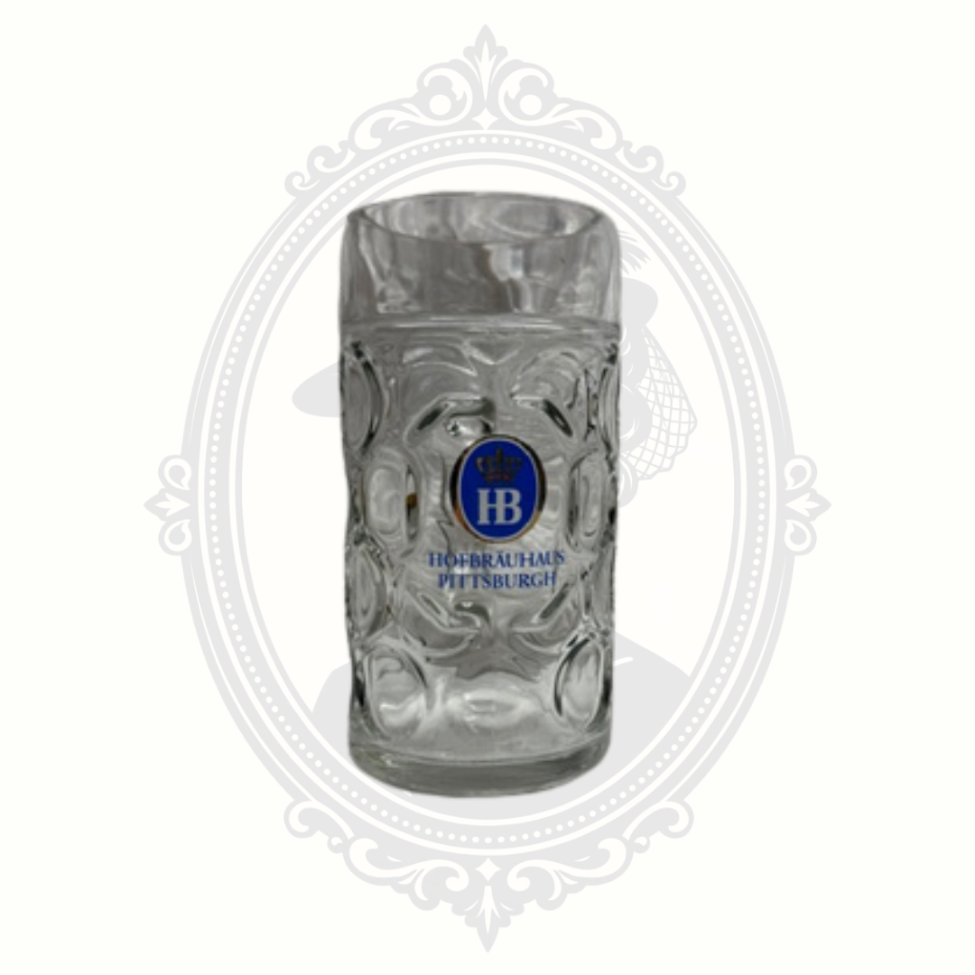 Hofbräuhaus Pittsburgh Glass Beer Stein Mug – Heavy Dimpled German Style Beer Mug