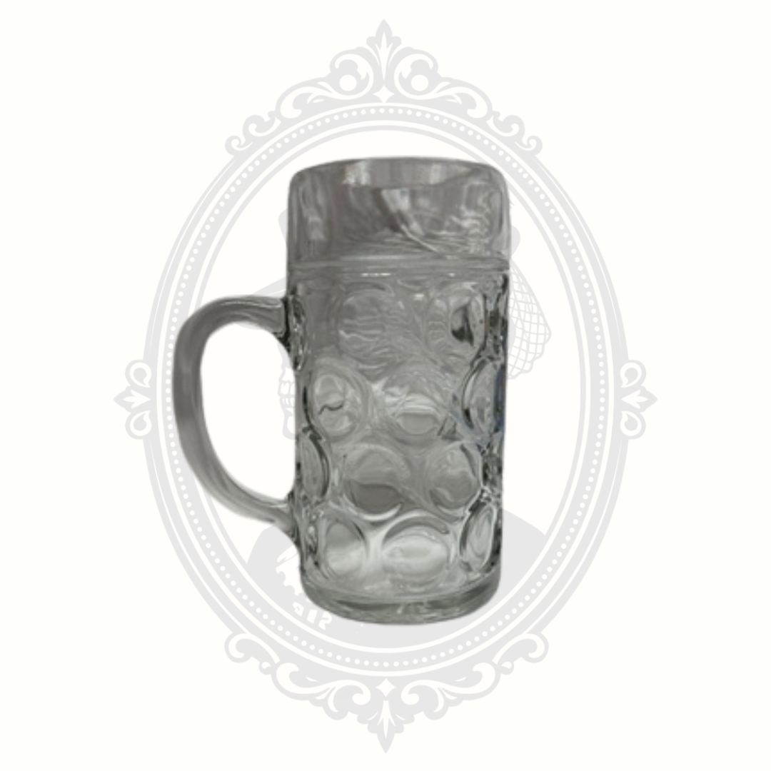 Hofbräuhaus Pittsburgh Glass Beer Stein Mug – Heavy Dimpled German Style Beer Mug