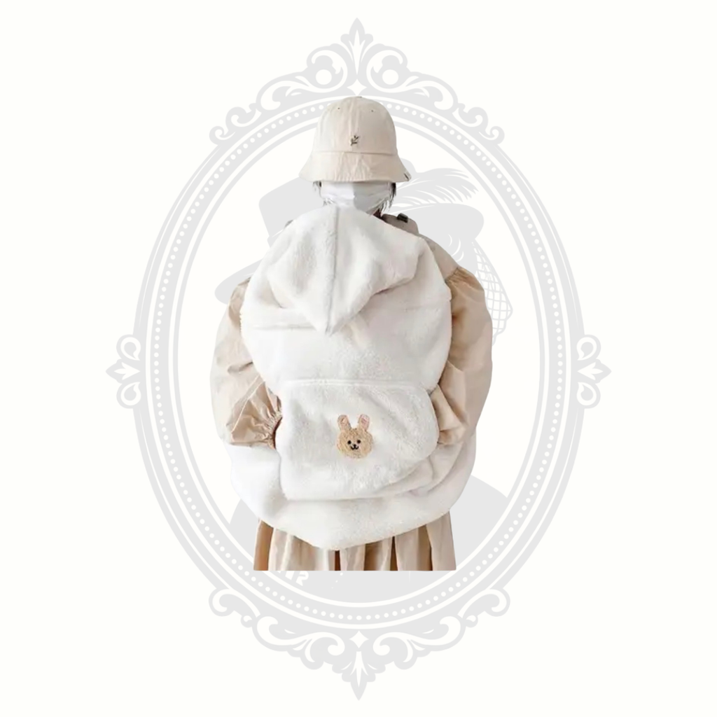 Plush Bear Hooded Baby Carrier & Stroller Cover Blanket – Neutral Tan
