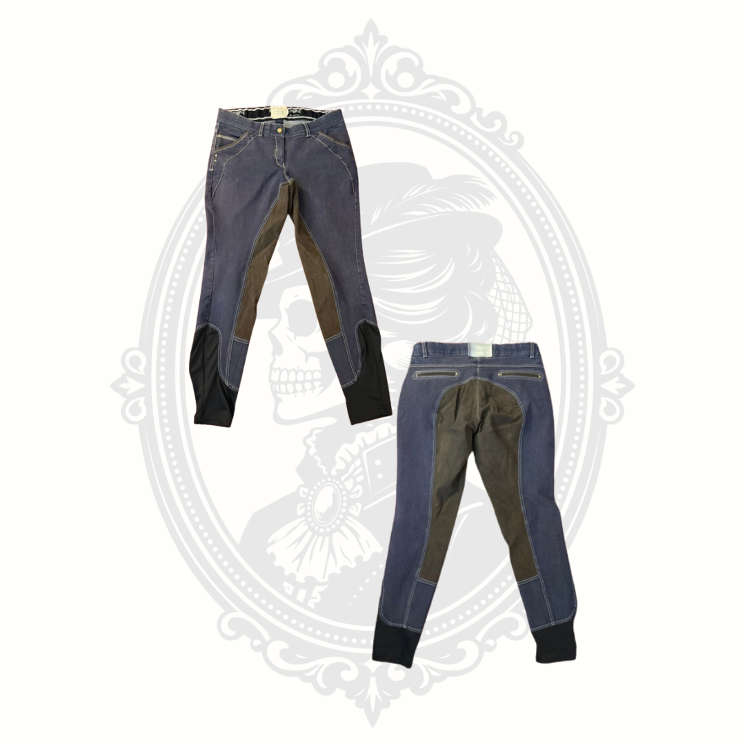 Horseware Ireland Full Seat Riding Breeches Women's Denim Blue Equestrian Pants