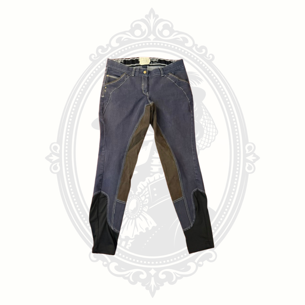 Horseware Ireland Full Seat Riding Breeches Women's Denim Blue Equestrian Pants
