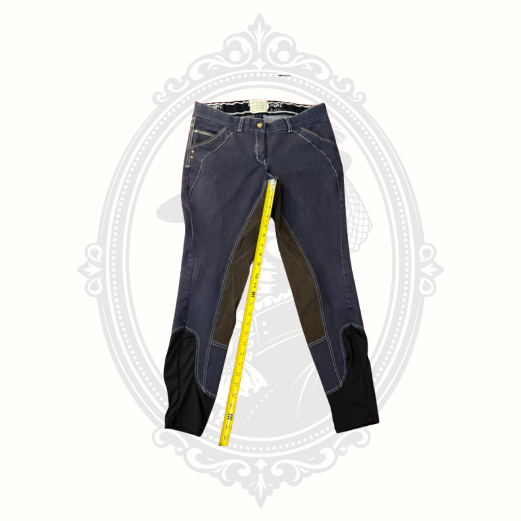 Horseware Ireland Full Seat Riding Breeches Women's Denim Blue Equestrian Pants