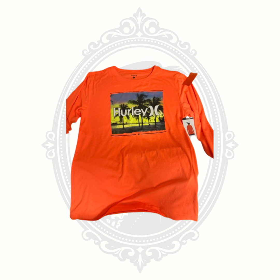 Hurley Bright Mango Long Sleeve Performance Shirt NWT Youth XL 14/16