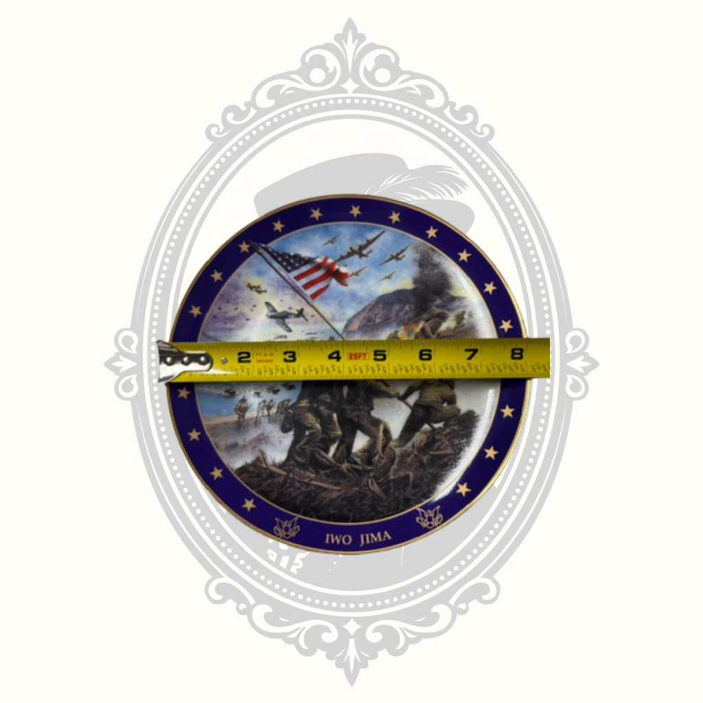 Bradford Exchange Iwo Jima Collector Plate – Visions of Glory – David Cook – WWII Military Tribute