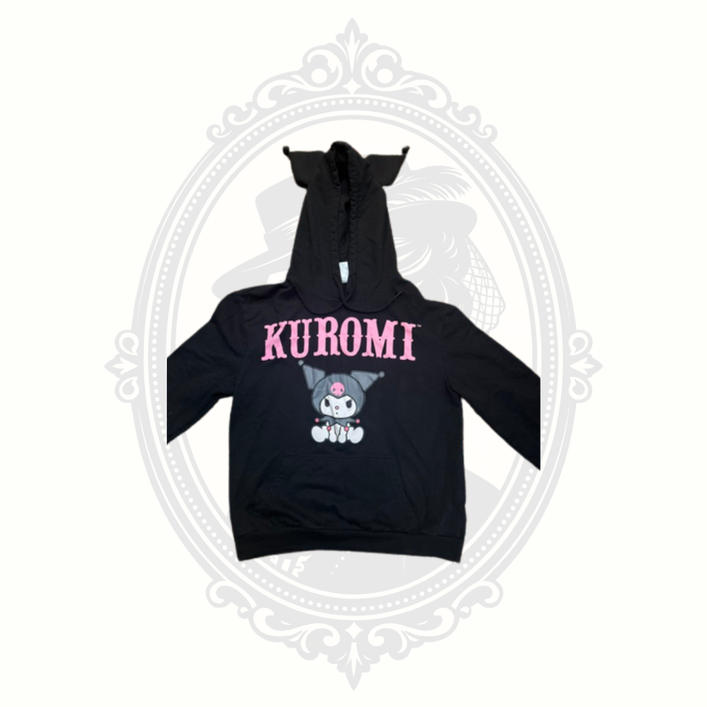 Kuromi Sanrio Black Ear Hood Hoodie Size Small Licensed Bioworld