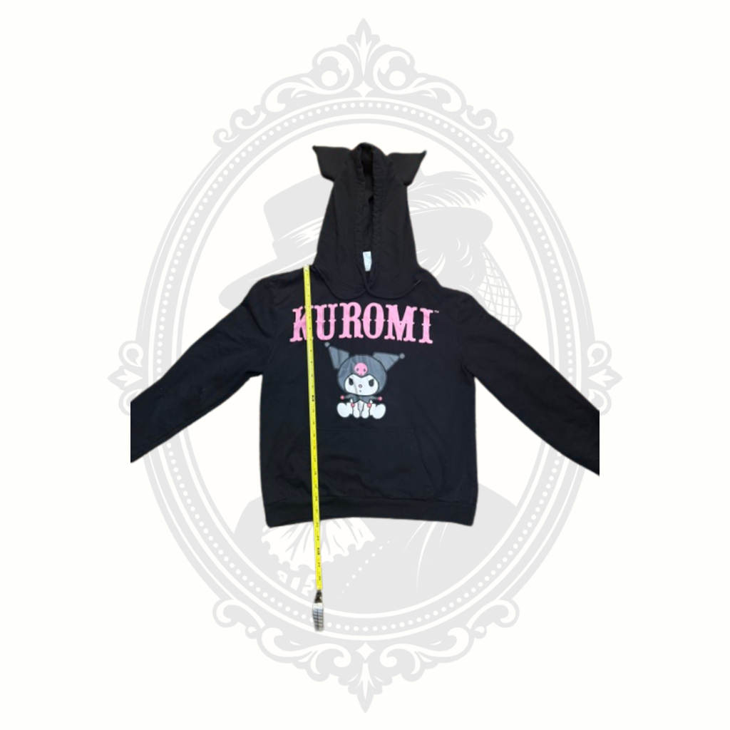 Kuromi Sanrio Black Ear Hood Hoodie Size Small Licensed Bioworld