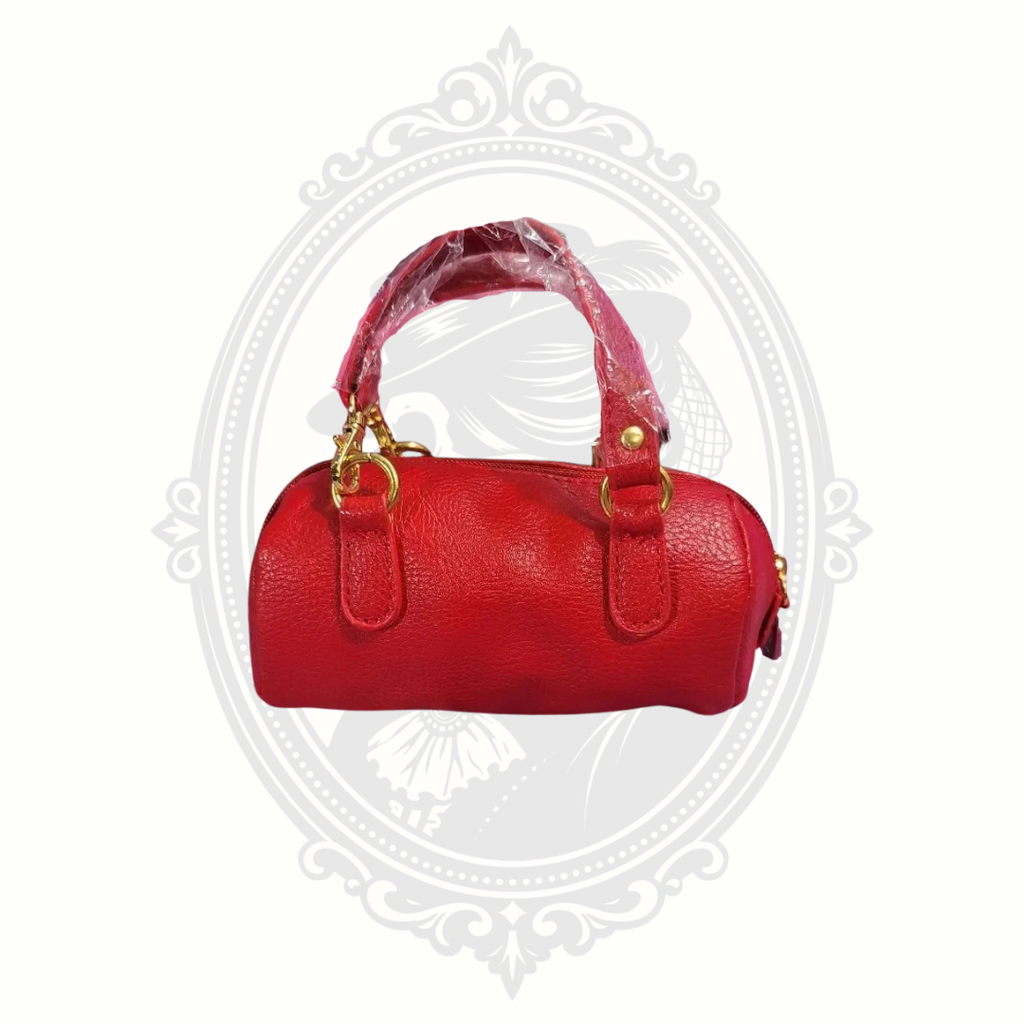 Lori Greiner "For Your Ease Only" Mini Barrel Purse – Red Faux Leather – NWT – Discontinued