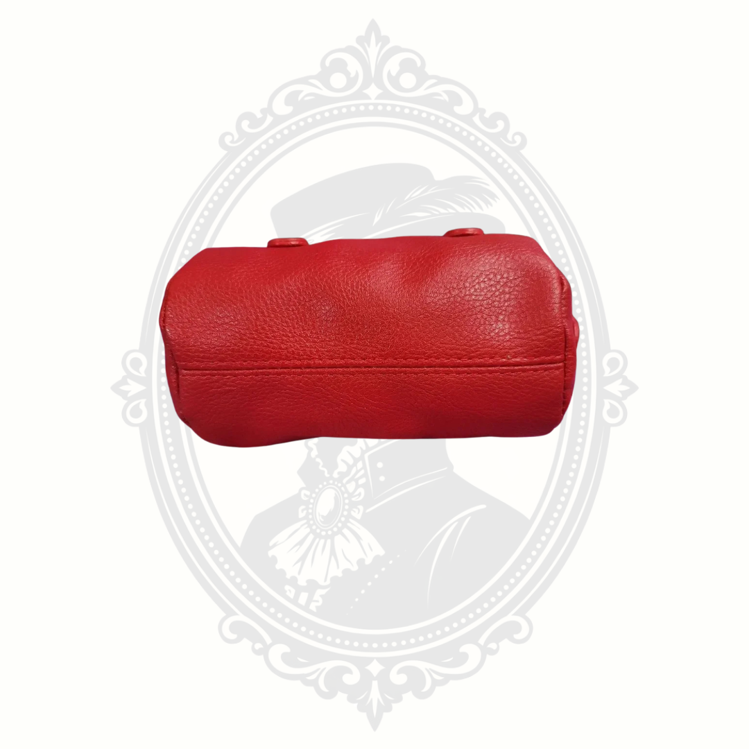 Lori Greiner "For Your Ease Only" Mini Barrel Purse – Red Faux Leather – NWT – Discontinued