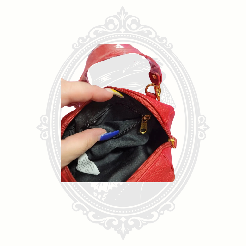 Lori Greiner "For Your Ease Only" Mini Barrel Purse – Red Faux Leather – NWT – Discontinued