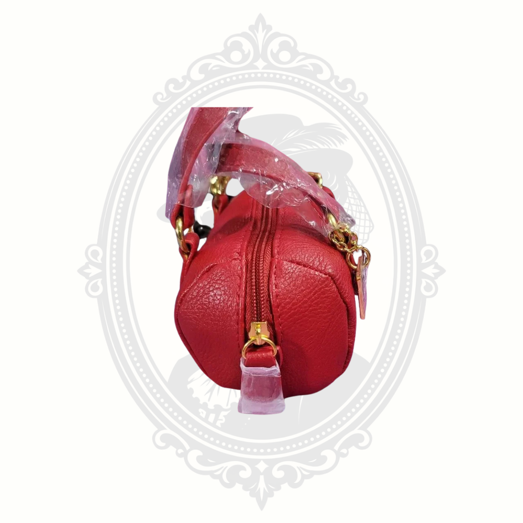 Lori Greiner "For Your Ease Only" Mini Barrel Purse – Red Faux Leather – NWT – Discontinued