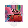 Lori Greiner "For Your Ease Only" Mini Barrel Purse – Red Faux Leather – NWT – Discontinued