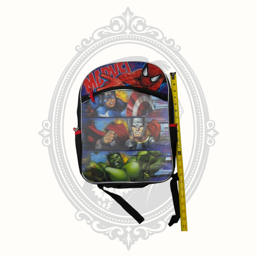 Marvel Avengers Kids Backpack with Front Utility Pocket | Spider-Man Hulk Thor Captain America