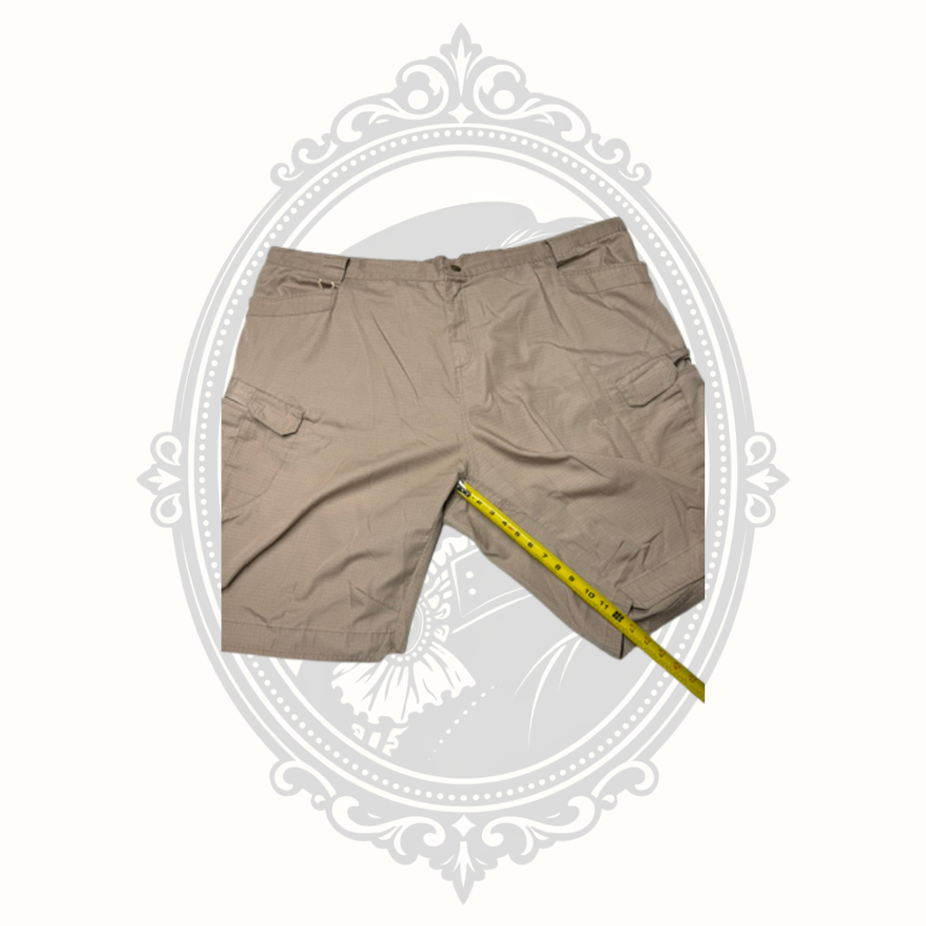 Men's Tan Ripstop Cargo Shorts – Size 4XL