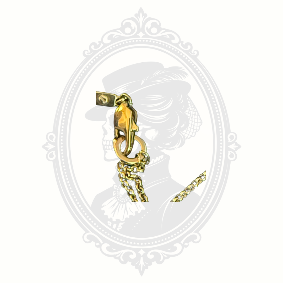 Michael Kors Pavé Lock Pendant Necklace – Gold-Tone Crystal Necklace with Original Box & Pouch