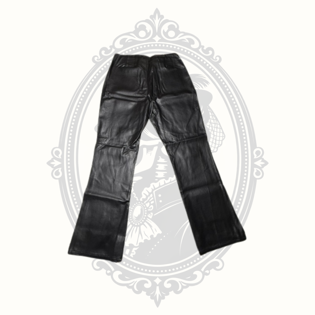 Mossimo Black Faux Leather Bootcut Pants – Women's Size 8