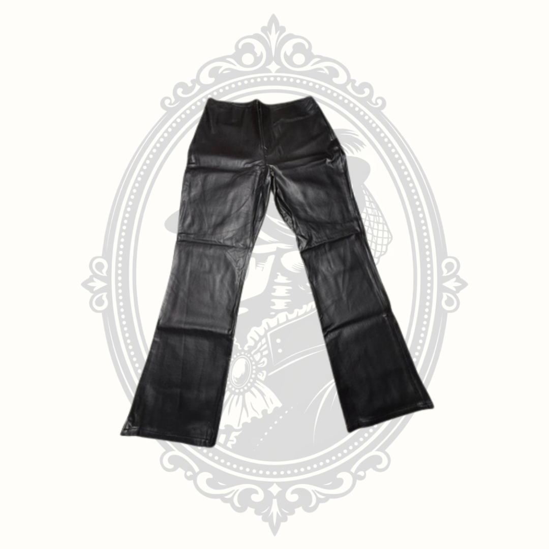 Mossimo Black Faux Leather Bootcut Pants – Women's Size 8