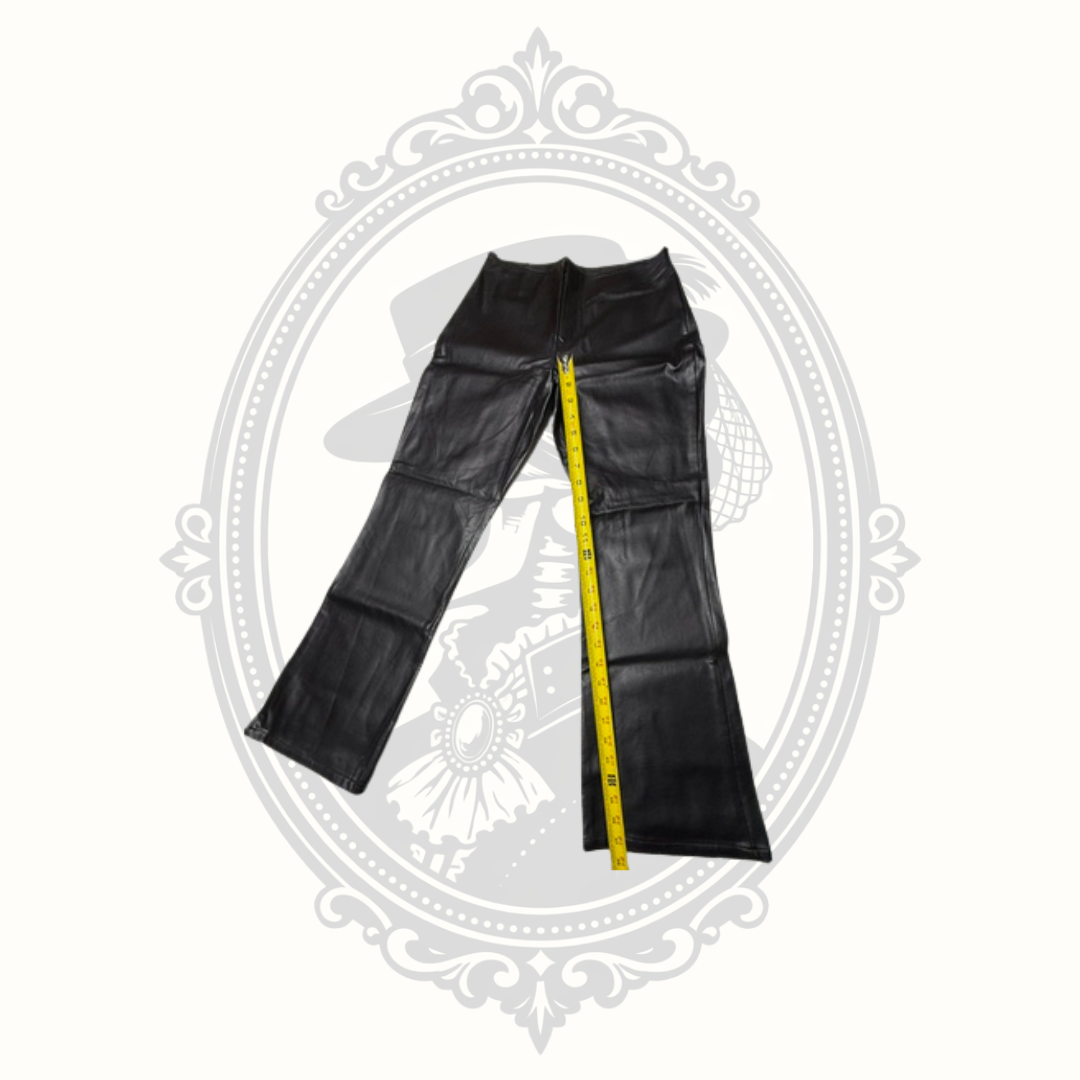 Mossimo Black Faux Leather Bootcut Pants – Women's Size 8