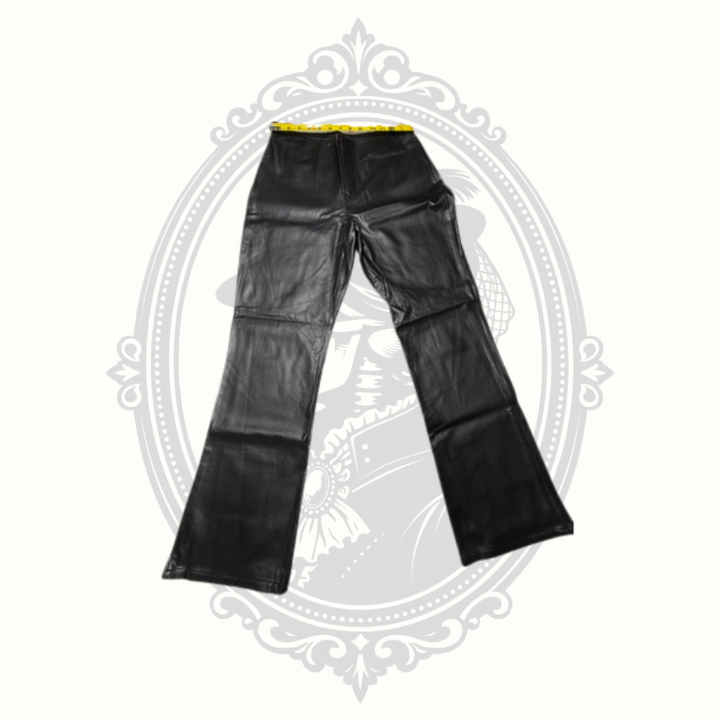Mossimo Black Faux Leather Bootcut Pants – Women's Size 8