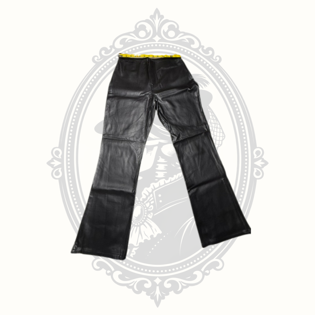 Mossimo Black Faux Leather Bootcut Pants – Women's Size 8