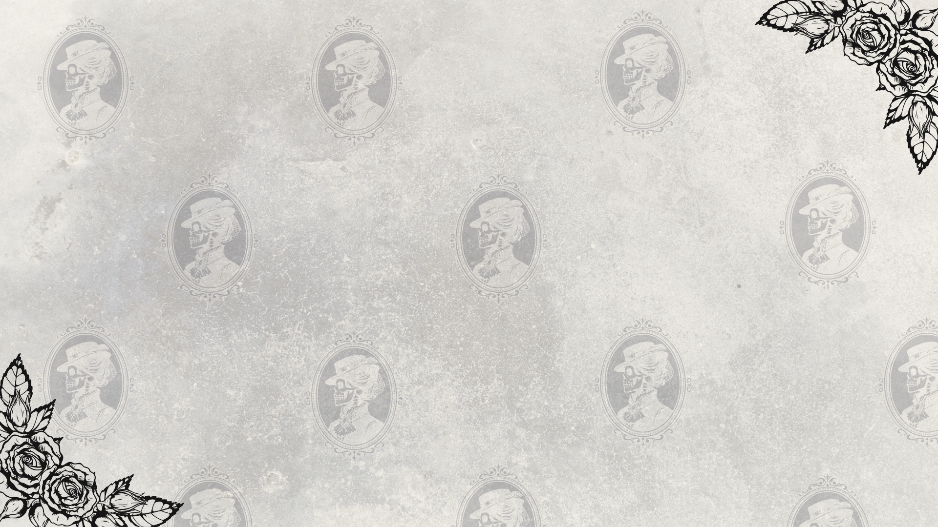 Vintage gothic wallpaper background texture for Mrs Bones Curio Cupboard branding