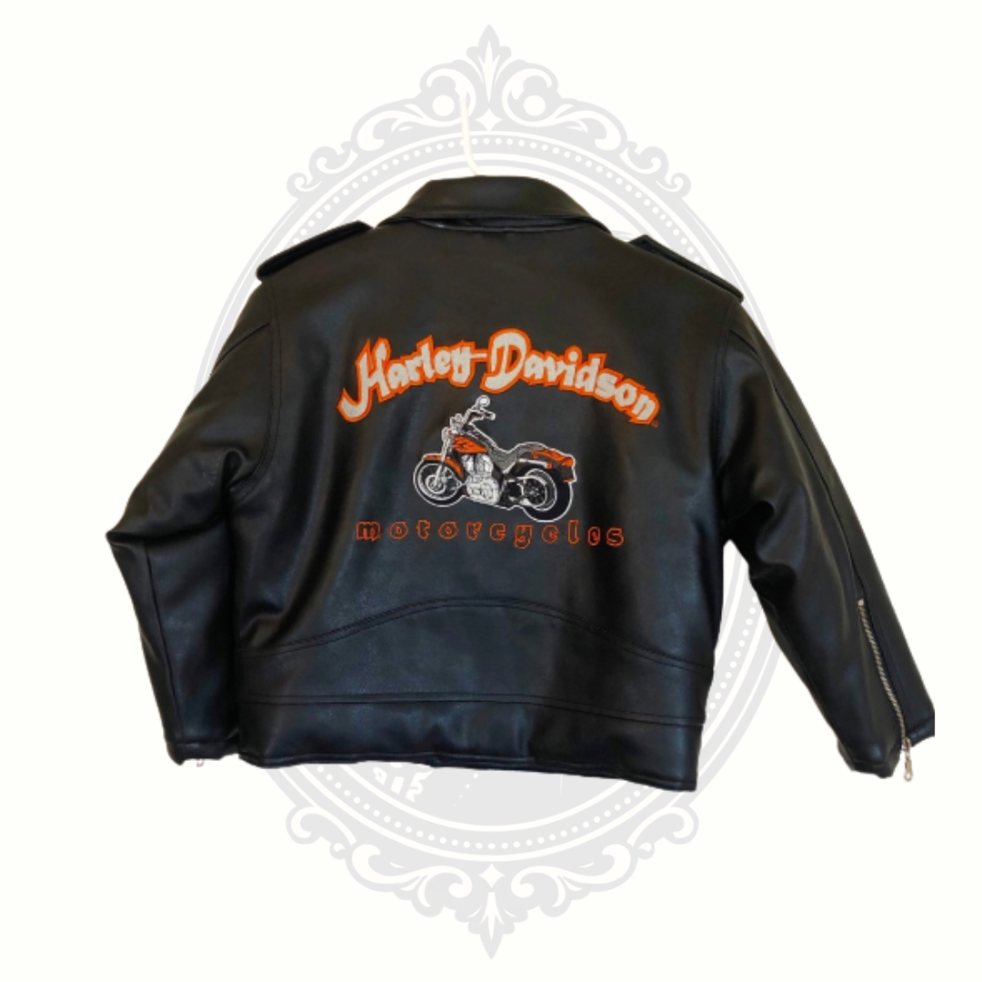 Harley-Davidson Youth Black Leather Riding Jacket | Size Small (8/10)