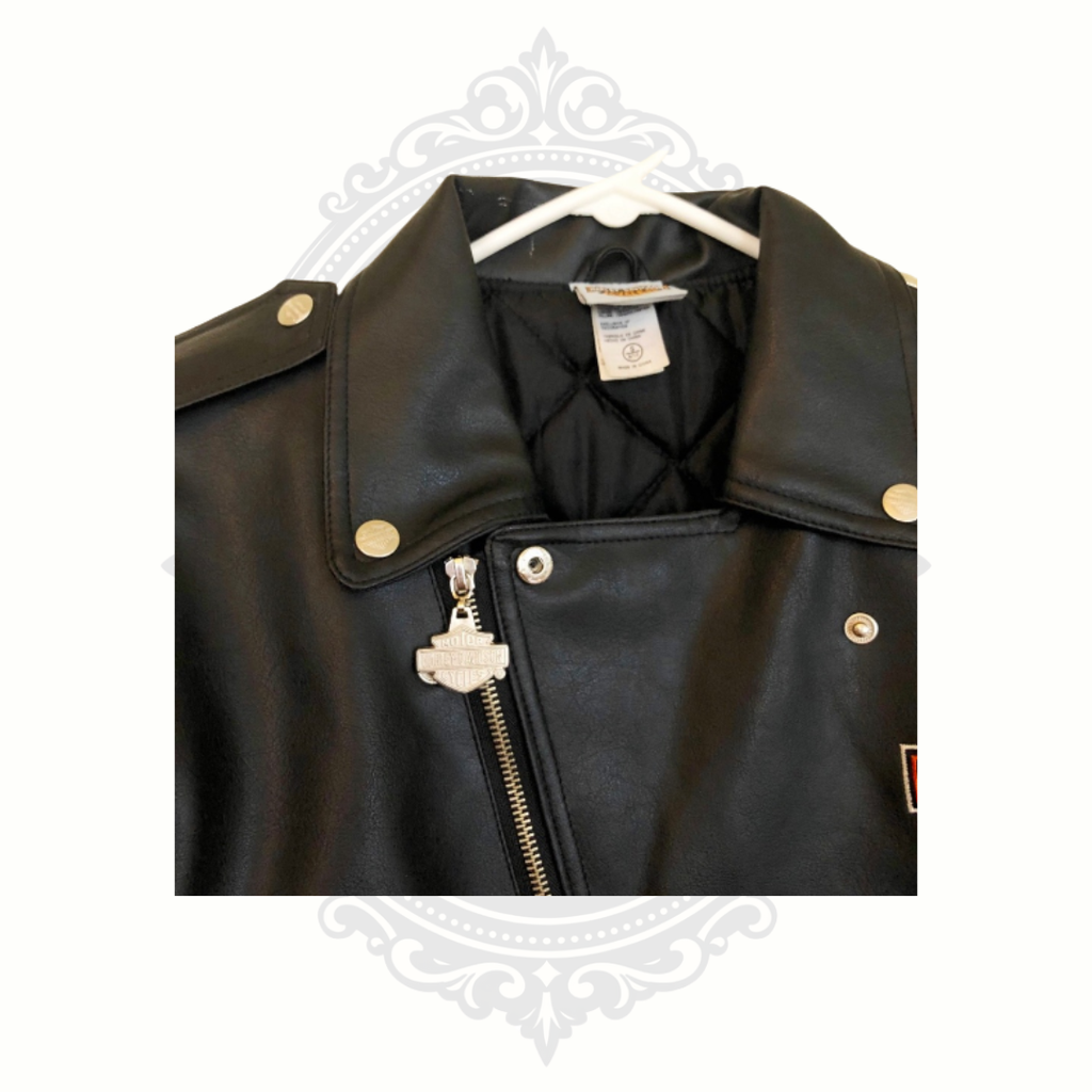 Harley-Davidson Youth Black Leather Riding Jacket | Size Small (8/10)