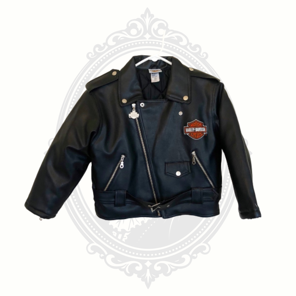 Harley-Davidson Youth Black Leather Riding Jacket | Size Small (8/10)